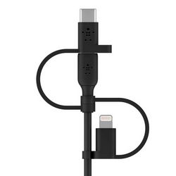 Belkin BOOST CHARGE Universal charging cable (Lightning/Micro-USB/USB-C to USB-A) Cable, PVC - 1M - crna