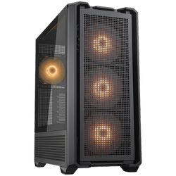 COUGAR | MX600 crna | PC Case | Mid Tower / Mesh Front Panel / 3 x 140mm + 1 x 120mm Fans / Transparent Left Panel
