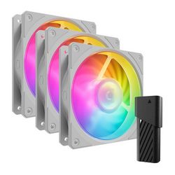 Ventilator COOLER MASTER Mobius 120P ARGB (pakiranje od 3 komada, bijela boja)