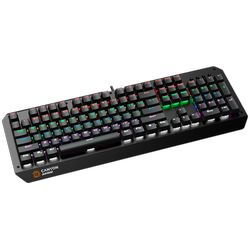 CANYON Wired multimedia gaming keyboard with lighting effect, 108pcs rainbow LED, Numbers 104keys, EN double injection layout, cable length 1.8M