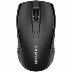 CANYON MW-7, 2.4Ghz wireless mouse, 6 buttons, DPI 800/1200/1600, with 1 AA battery ,size 110*60*37mm,58g,crna