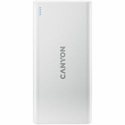CANYON PB-106 Power bank 10000mAh Li-poly battery, Input 5V/2A, Output 5V/2.1A(Max), USB cable length 0.3m, 140*68*16mm, 0.24Kg bijela
