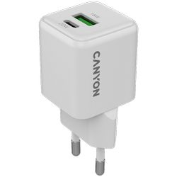 CANYON charger CU20AC GaN 20W 1xPD 1xQC EU White