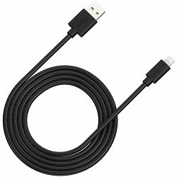 CANYON MFI C48 Lightning USB Cable for Apple (C48), round, PVC, 2M, OD:4.0mm, Power+signal wire: 21AWG*2C+28AWG*2C, Data transfer speed:26MB/s crna. With shield , with CANYON logo and CANYON packa