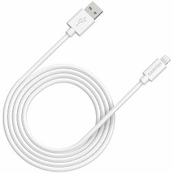 CANYON MFI C48 Lightning USB Cable for Apple , round, PVC, 2M, OD:4.0mm, Power+signal wire: 21AWG*2C+28AWG*2C, Data transfer speed:26MB/s bijela. With shield , with CANYON logo and CANYON package. 