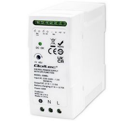 Napajanje za DIN šinu s funkcijom UPS-a QOLTEC 50884 (60W)