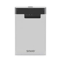 Eksterno kučište za HDD/SSD SAVIO AK-66 (2.5", USB 3.0, transparentno)