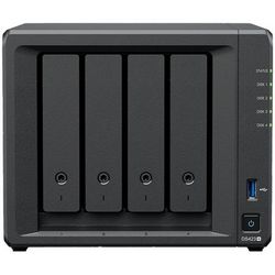 Synology DS423+, Tower, 4-Bays 3.5 SATA HDD/SSD, 2 x M.2 2280 NVMe SSD, CPU Intel Celeron J4125 4-core (4-thread) 2.0 GHz, max. boost up to 2.7 GHz, 2 GB DDR4 ECC SODIMM, 2 x 1GbE RJ-45, 2 X USB 3.2