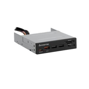 Chieftec all-in-one card reader 4x USB 3.2 Gen1 TypeA/C QC3.0 3.5&quot; panel