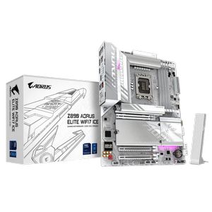 GIGABYTE Z890 AORUS ELITE WIFI7 ICE, DDR5, SATA3, USB4, DP, 2.5GbE, WIFI 7, LGA1851 ATX