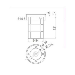 GTV outdoor floor lamp ALFA-O 1x GU10 230V IP67