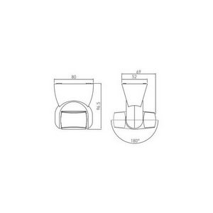 GTV motion sensor, wall/ceiling 180°, white