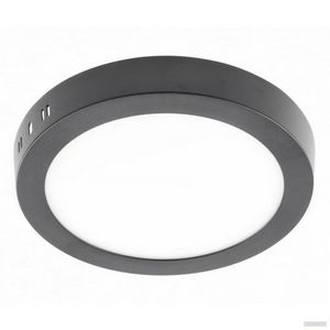 GTV LED panel 19W 1520lm 4000K, surface mounted, round, black
