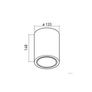 GTV ceiling lamp DRAGO 1xE27 230V IP20, black