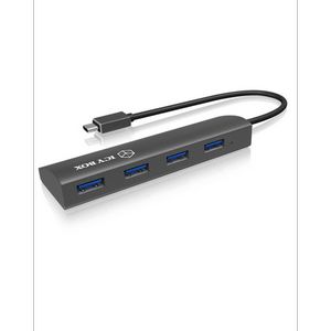 Icybox IB-AC-6405C USB-C hub to 4x USB-A