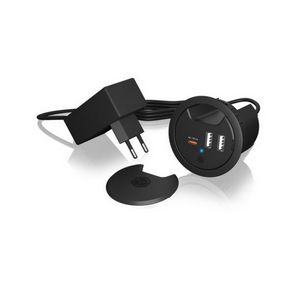 Icybox IB-HUB1407 built-in USB desktop charger with power supply and fast charging