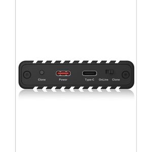 The translation of the given content "Icybox IB-2817MCL-C31 ohišje za 2 NVME SSD-ja s USB-C in USB-A priključkom" from Slovenian to English is as follows: "Icybox IB-2817MCL-C31 case for 2 NVME SSDs w