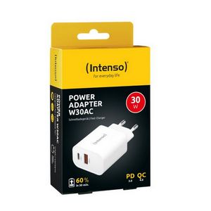Intenso 30W power supply with USB-C and USB-A W30AC