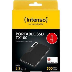 Intenso 1TB SSD TX100 500MB/s USB 3.2 Gen1x1 external drive - black