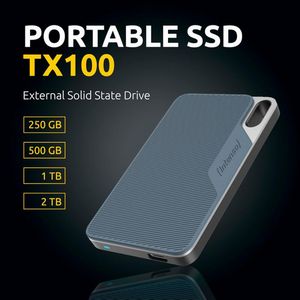 Intenso 2TB SSD TX100 500MB/s USB 3.2 Gen1x1 external drive - blue
