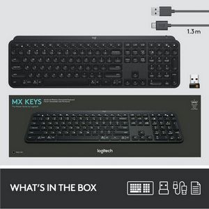 Logitech keyboard MX Keys S, graphite, SLO