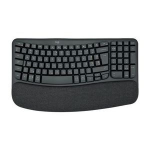 Logitech wireless keyboard ergonomic Wave Keys black SLO engraving