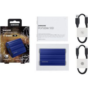 Samsung T7 Shield external SSD 1TB Type-C USB 3.2 Gen2 NVMe, IP65, moderator.