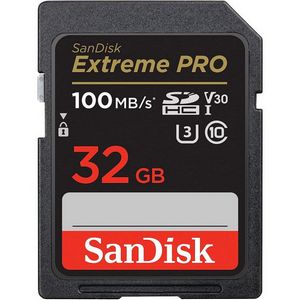 SanDisk Extreme PRO 32GB SDHC+ 2 years RescuePRO Deluxe up to 100MB/s read, 90MB/s write UHS-I, Class 10, U3, V30