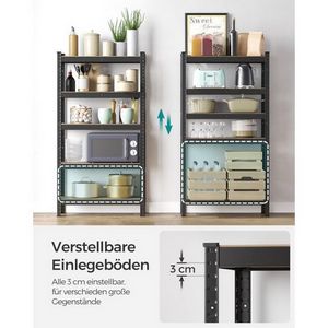 SONGMICS Shelf 30 x 75 x 150 cm brown-black, GLR030B21