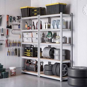 SONGMICS Shelf 40 x 90 x 180 cm beige-silver