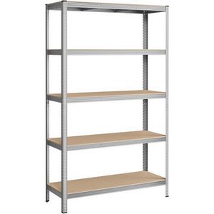 SONGMICS Shelf 60 x 120 x 200 cm brown-silver, GLR060E01