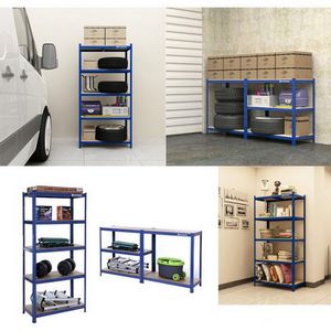 SONGMICS Shelf 150 x 75 x 30 cm brown-blue, GLR30Q