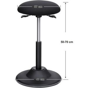 SONGMICS Height-adjustable office chair for Active sitting OSC01BK