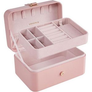 SONGMICS Jewellery box pink