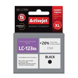 Tinta ACTIVEJET AB-123BN ink (zamjena za Brother LC123Bk/LC121Bk, supreme, 15 ml) crna
