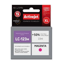Tinta (ACTIVEJET, AB-123MN, zamjena za Brother LC123M/LC121M, supreme, 10 ml, magenta)