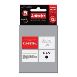 Tinta ACTIVEJET ACC-551BN (zamjena za Canon CLI-551BK, supreme, 15 ml) crna