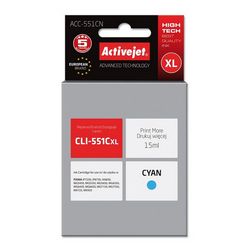 Tinta za pisač ACTIVEJET ACC-551CN (zamjena za Canon CLI-551C; vrhunska; 15 ml; cijan)