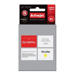 Tinta ACTIVEJET ACC-551YN (zamjena za Canon CLI-551Y, supreme, 15 ml) žuta