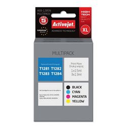 Tinta ACTIVEJET AEB-1285N (zamjena za Epson T1285, supreme, 1 x 15 ml, 3 x 13 ml) crna, magenta, cijan, žuta