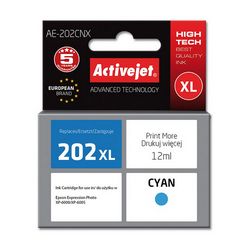 Tinta Activejet AE-202CNX (nadomjestak za Epson 202XL H24010, Supreme, 12 ml, cijan)