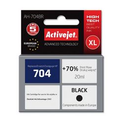 Tinta ACTIVEJET AH-704BR za HP printer (zamjena za HP 704 CN692AE, premium, 20 ml) crna