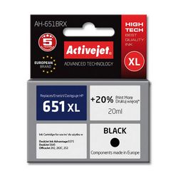 Tinta ACTIVEJET AH-651BRX (zamjena za HP 651 C2P10AE, premium, 20 ml) crna