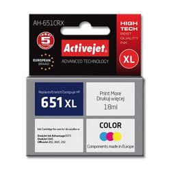 Tinta ACTIVEJET AH-651CRX (zamjena za HP 651 C2P11AE, premium, 18 ml) boja