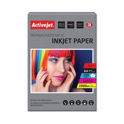 Mat fotopapir za tintne printere Activejet AP4-125M100 (A4, 100 kom)