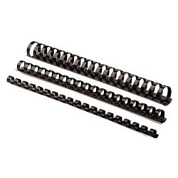 Plastične spirale 6 mm Fellowes (crne, za 10-20 listova), 100 komada