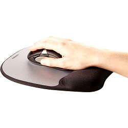 Podloga za miš s podlogom za zapešće Fellowes Memory Foam (srebrna pruga)