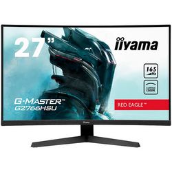 Monitor IIYAMA 27" G2766HSU-B1, Full HD 1920x1080, 16:9, 250 cd/m², 165Hz refresh rate, 1 ms, curved VA panel, FreeSync, DisplayPort x 1 (v.1.4), HDMI x 2 (v.2.0), Headphone, EAN: 4948570118861