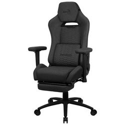 Gaming stolica AEROCOOL ROYALASHBK Premium (crna, ergonomska, s naslonom za noge, Aeroweave tehnologija)