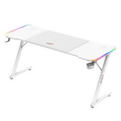 Stol za gaming HUZARO Hero 4.8 (Bijela, RGB osvjetljenje)